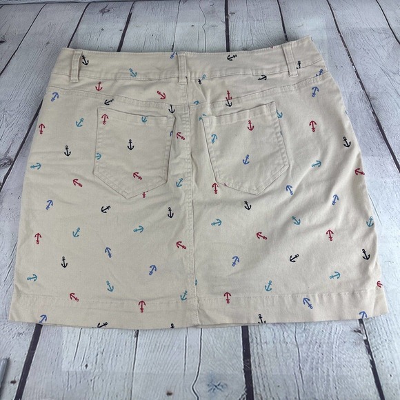 WOMAN WITHIN Anchor Print Skort Shorts Under Skirt Size‎ 14W - Picture 5 of 10